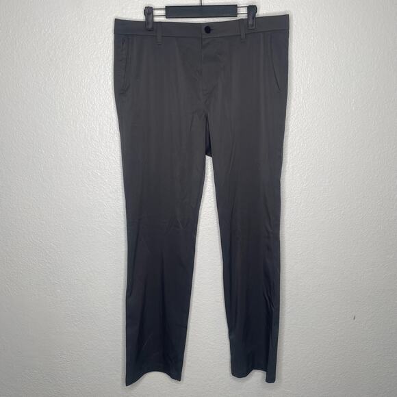 01. Algo Mens Pant Size 33 Gray Performance Straight Athleisure Golf 33x32